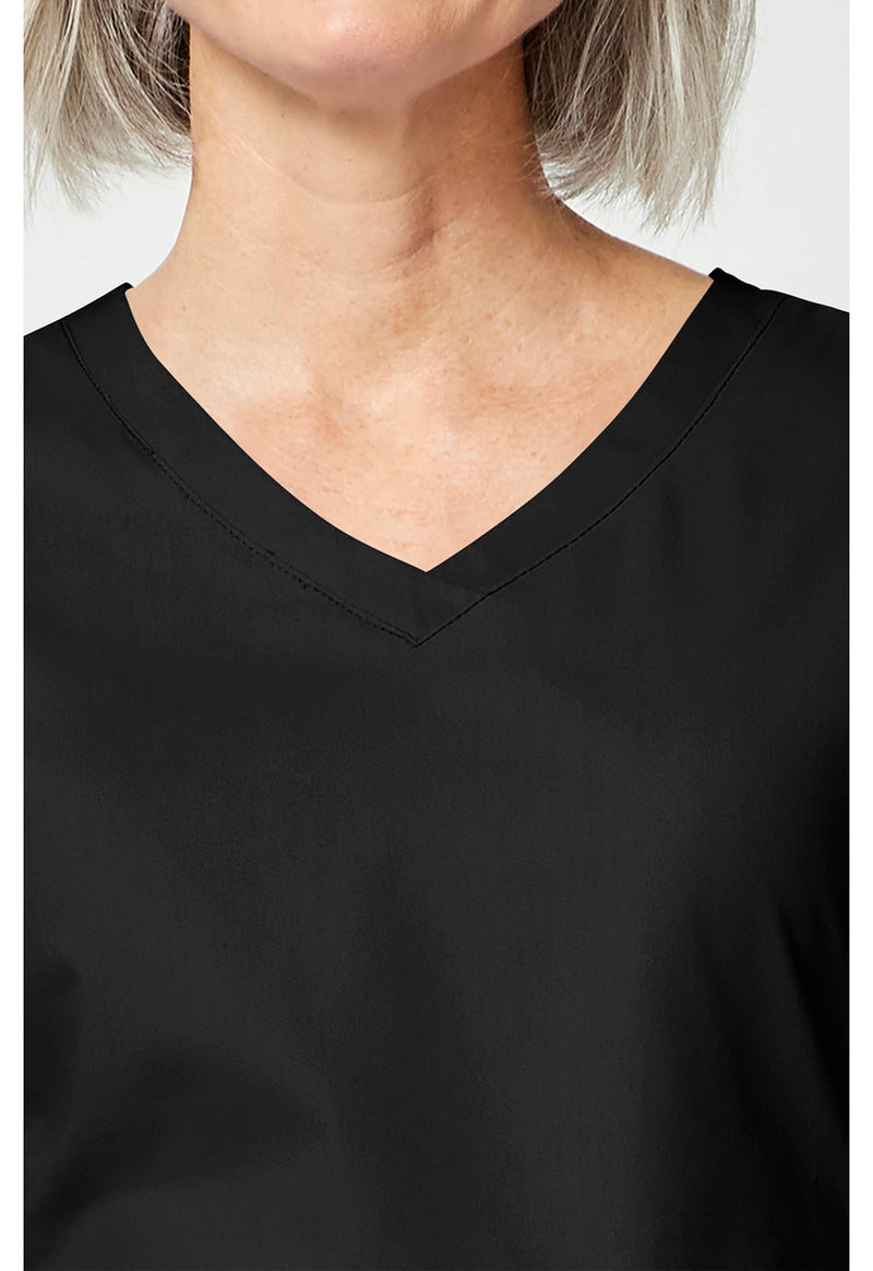Black - Women's V-Neck Scrub Top (View 2)