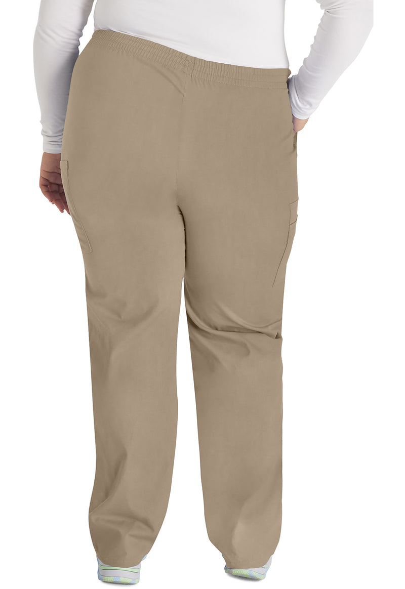 Dark Khaki - Dickies EDS Signature Women Scrub Pants - Back View