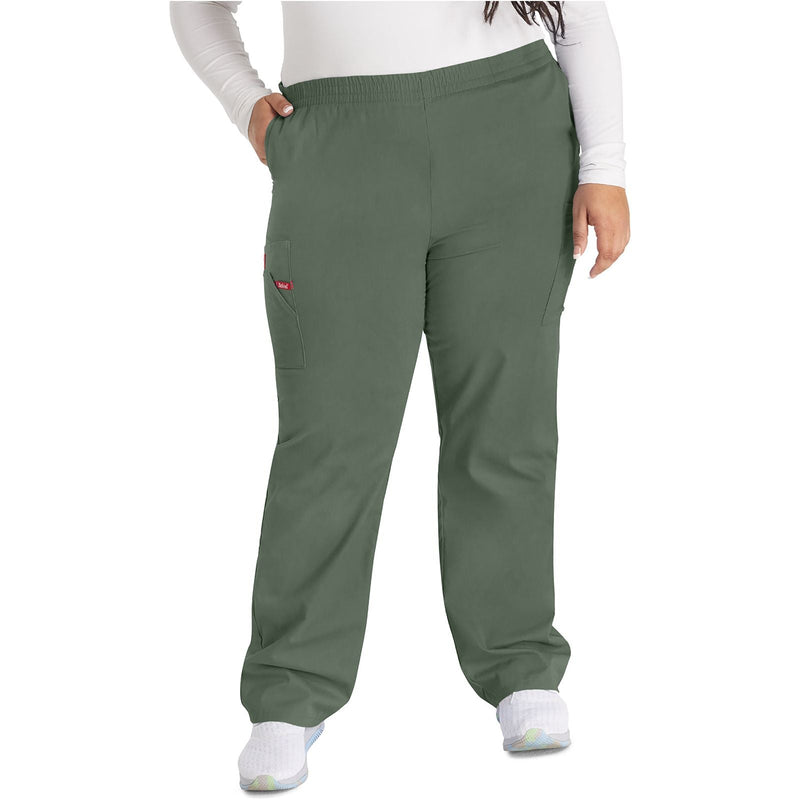 olive - Natural Rise Tapered Leg Pull-On Pant