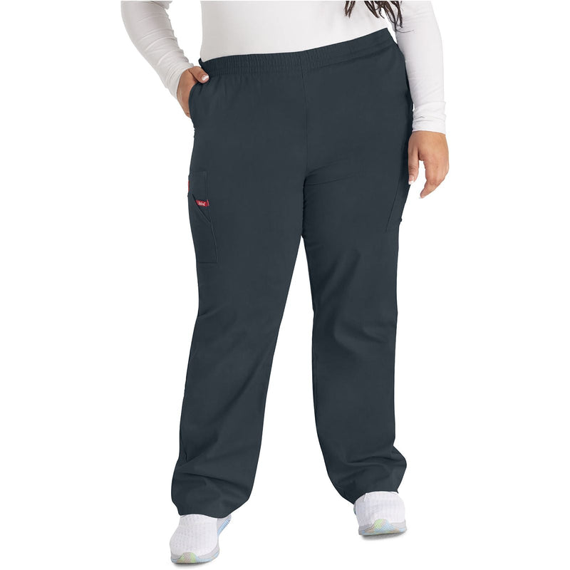pewter - Natural Rise Tapered Leg Pull-On Pant