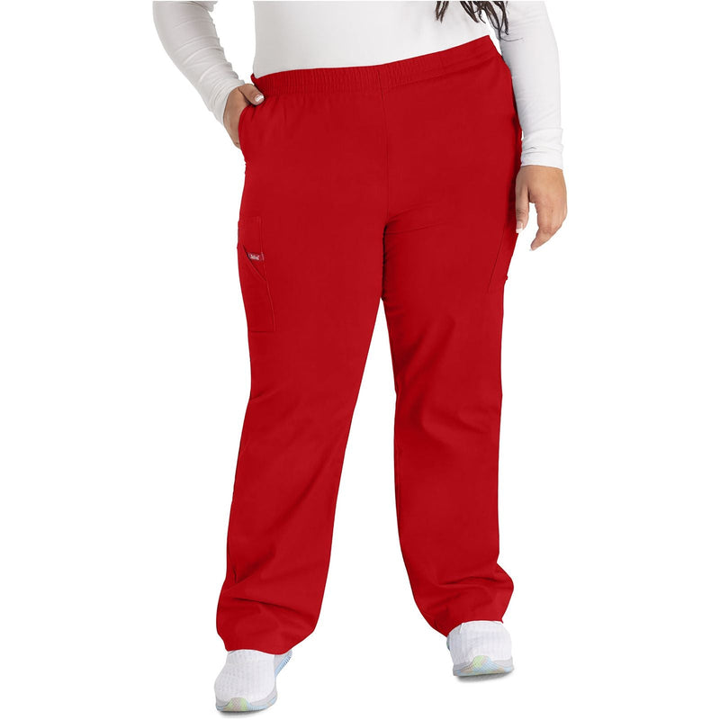 red - Natural Rise Tapered Leg Pull-On Pant