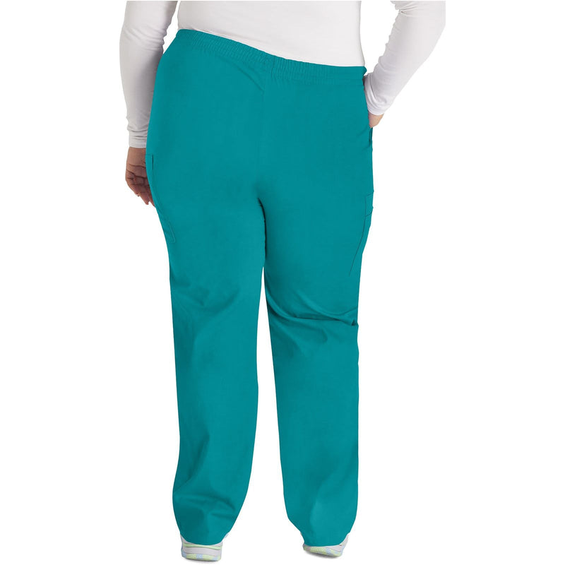 teal blue - Natural Rise Tapered Leg Pull-On Pant