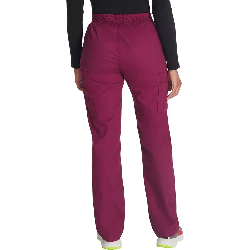 wine - Natural Rise Tapered Leg Pull-On Pant