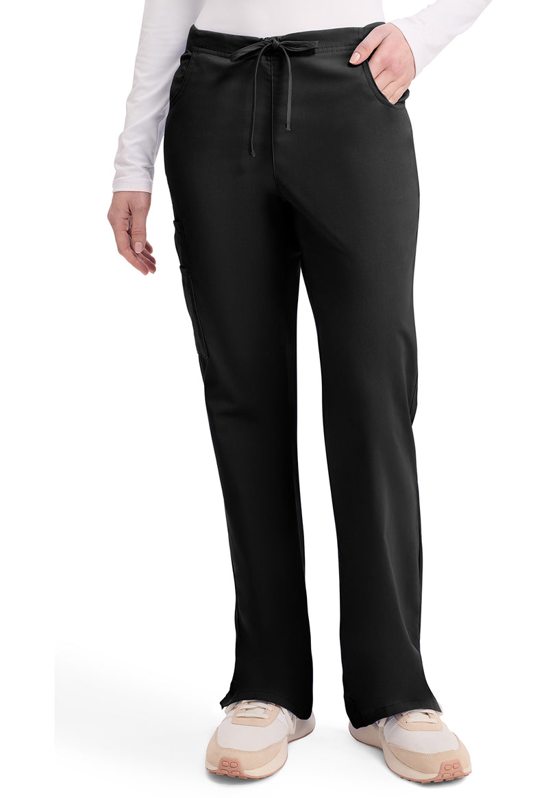 Black - Dickies EDS Signature Women Scrub Pants - Front View