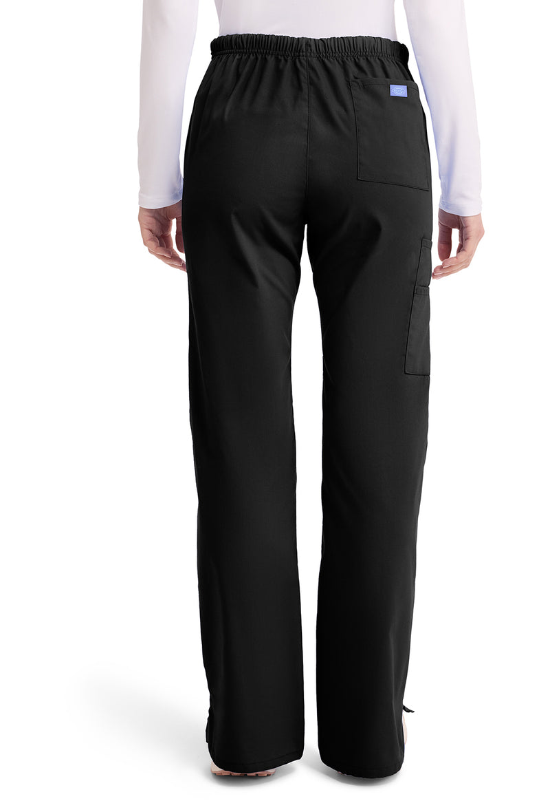 Black - Dickies EDS Signature Women Scrub Pants - Back View