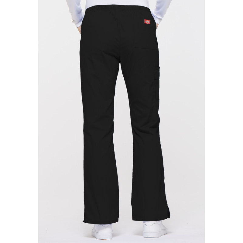 black - Mid Rise Drawstring Cargo Pant
