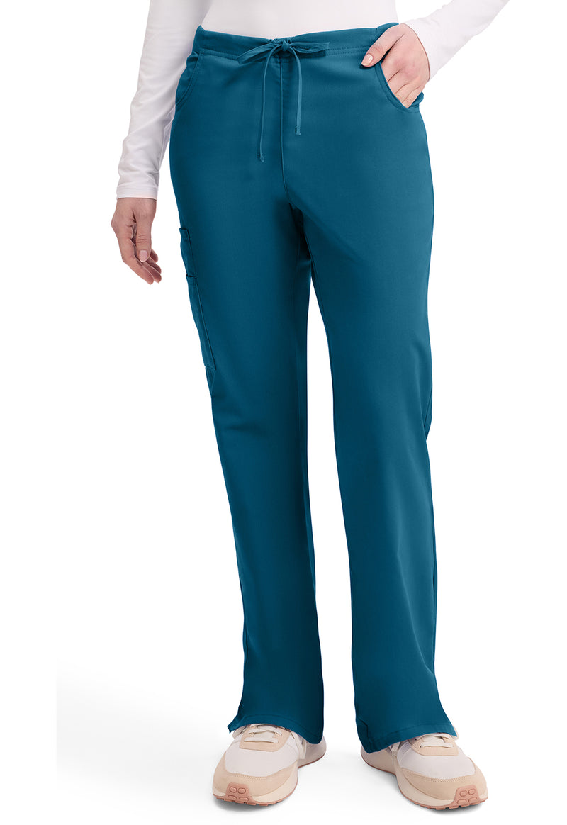 Caribbean Blue - Dickies EDS Signature Women Scrub Pants - Front View