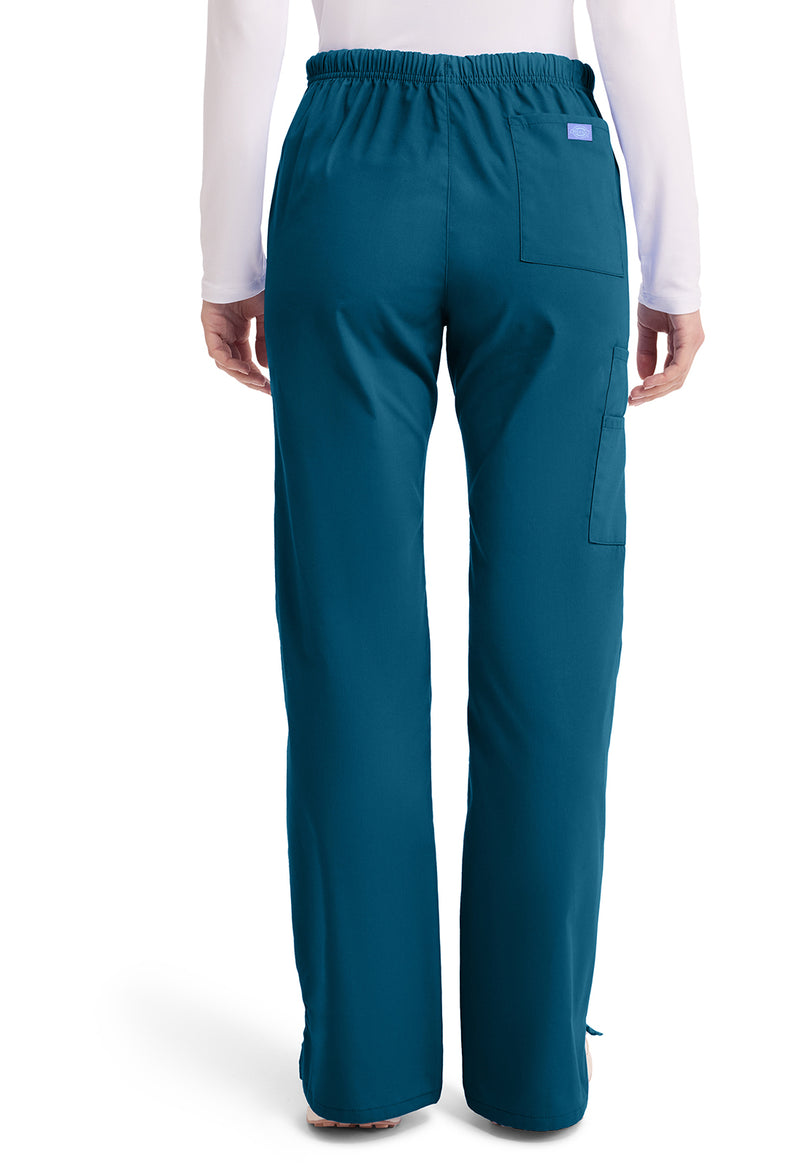 Caribbean Blue - Dickies EDS Signature Women Scrub Pants - Back View