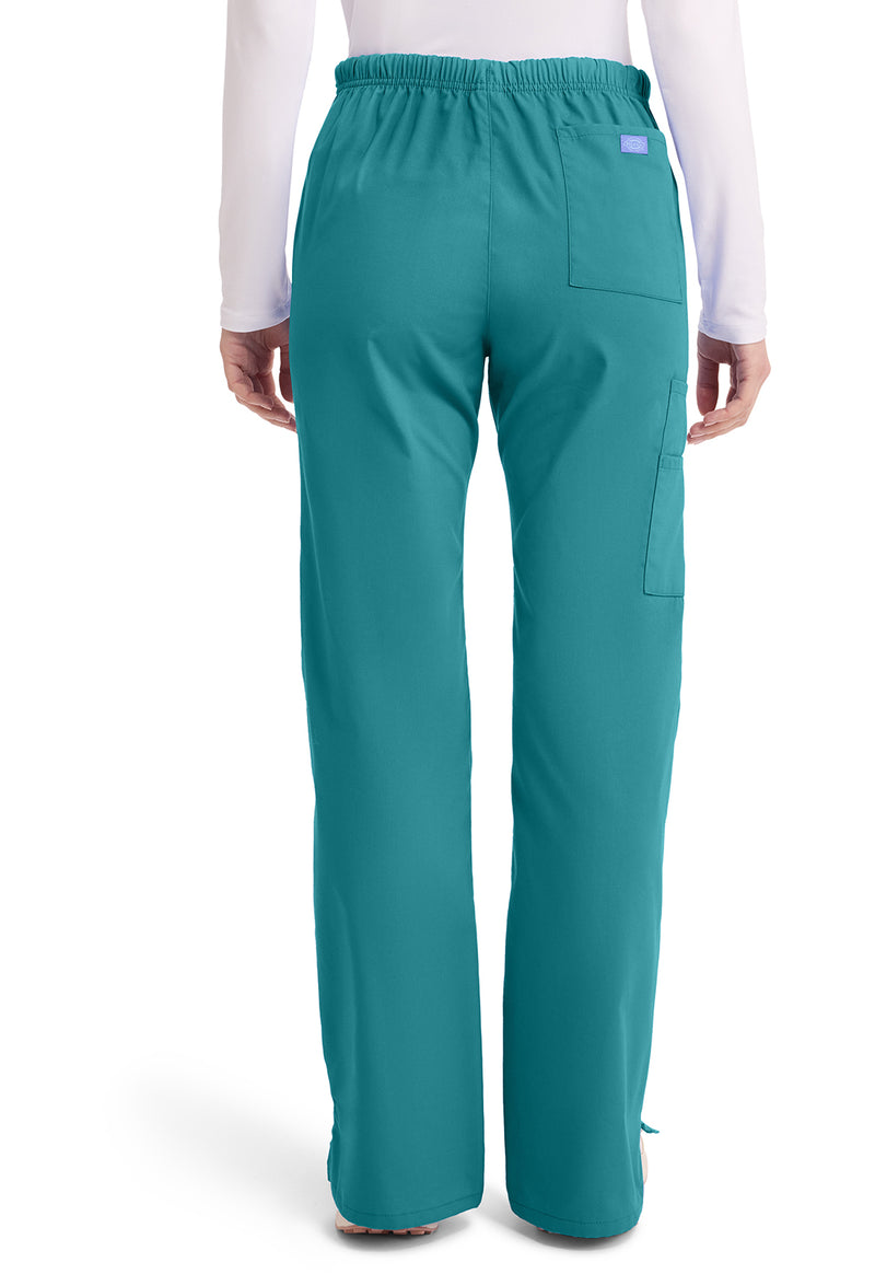 Teal Blue - Dickies EDS Signature Women Scrub Pants - Back View