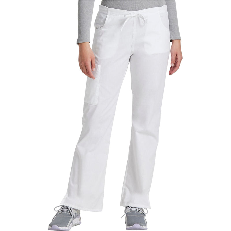 white - Mid Rise Drawstring Cargo Pant