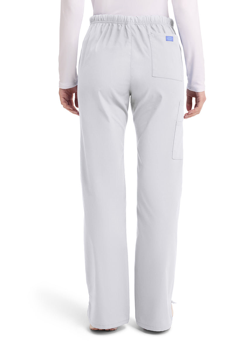 White - Dickies EDS Signature Women Scrub Pants - Back View