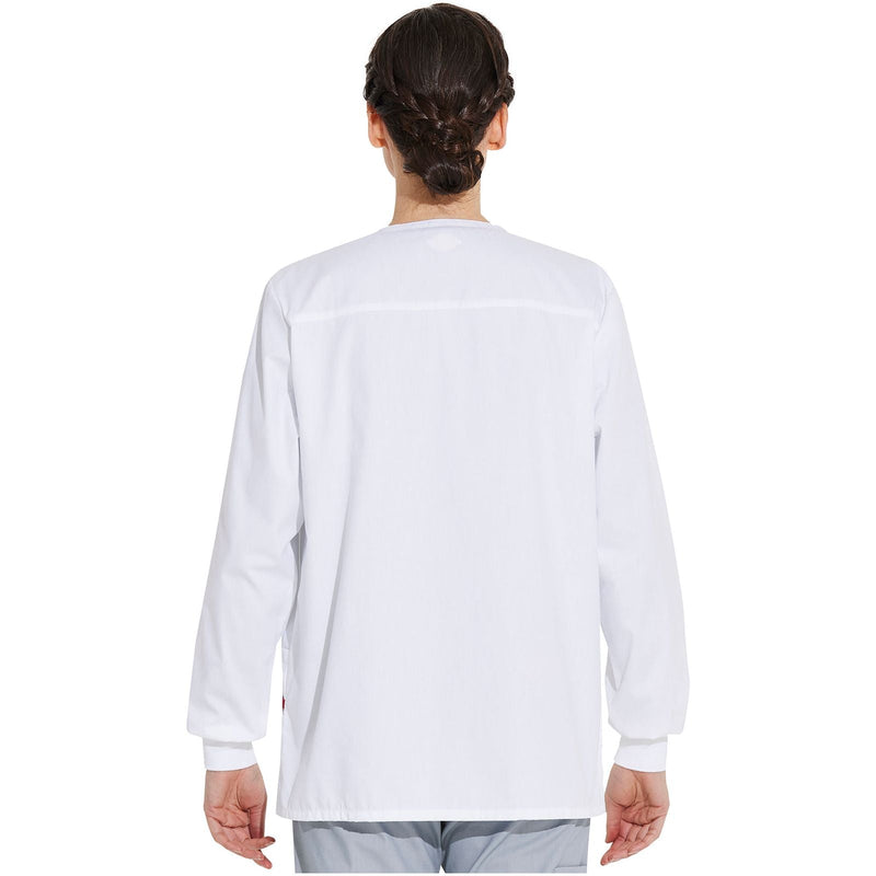 white - Snap Front Warm-Up Jacket