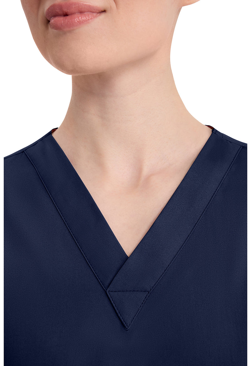 Navy - Women's V-Neck Scrub Top (View 2)