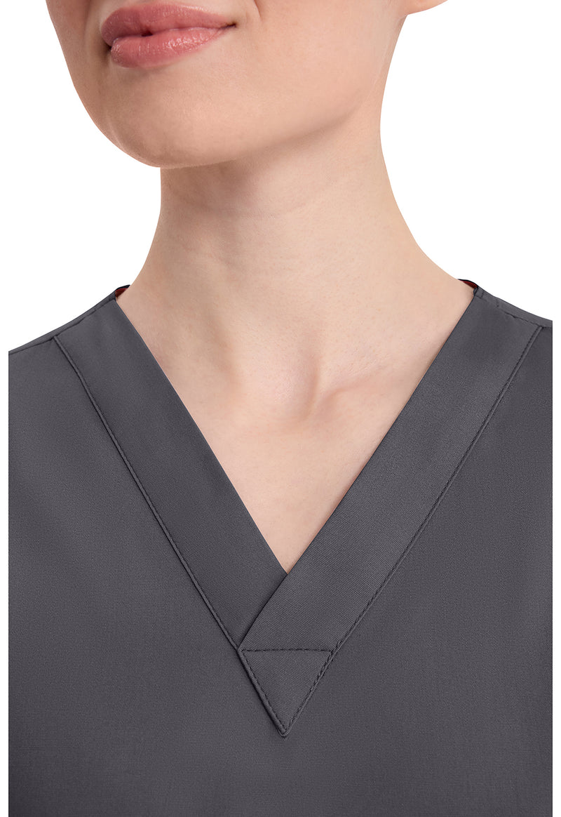 Pewter - Women's V-Neck Scrub Top (View 2)