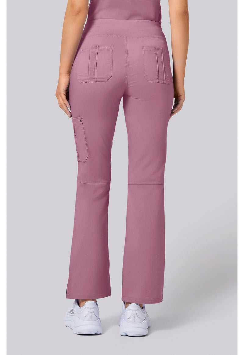 Powder Puff Pink - Healing Hands Purple Label Women Scrub Pants - Back View