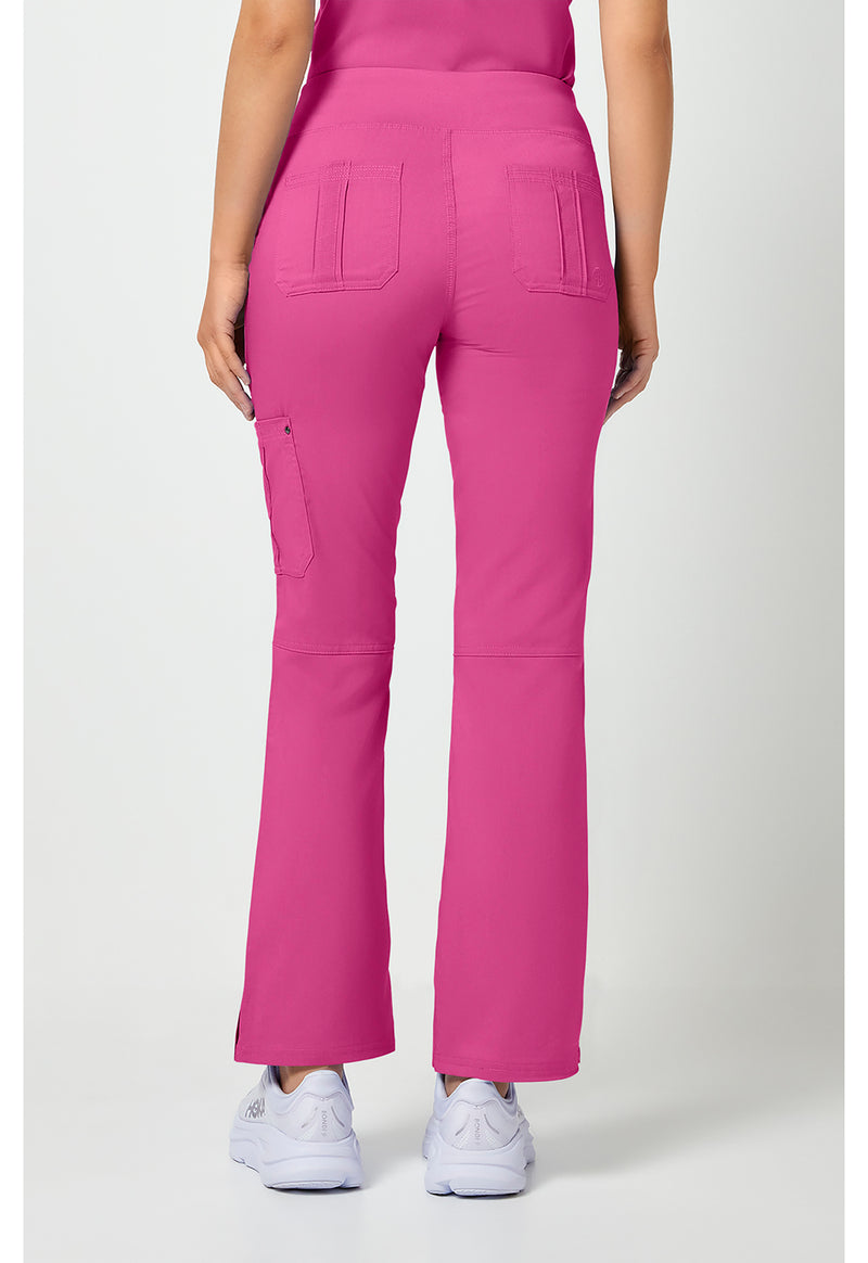 Shocking Pink - Healing Hands Purple Label Women Scrub Pants - Back View