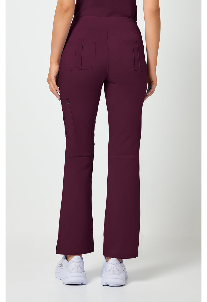 Wine - Healing Hands Purple Label Women Scrub Pants - Back View