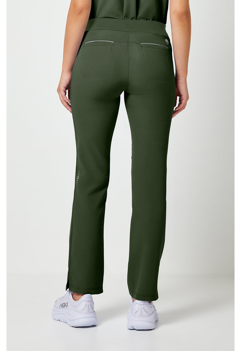 Dark Pine - Healing Hands 360 Women Scrub Pants - Back View