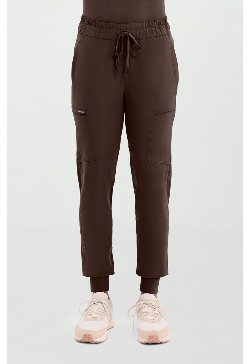 Dark Chocolate - Healing Hands 360 Women Scrub Pants - Front View