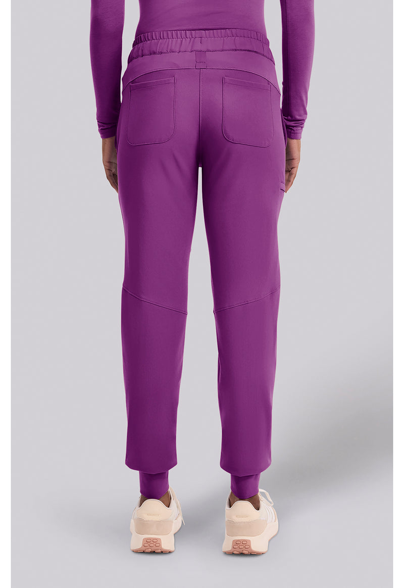 Plum Violet - Healing Hands 360 Women Scrub Pants - Back View