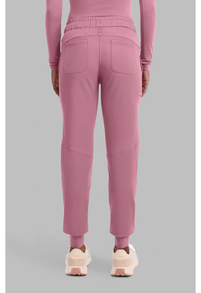 Precious Pink - Healing Hands 360 Women Scrub Pants - Back View