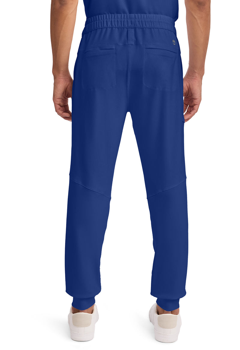 Galaxy Blue - Healing Hands 360 Men Scrub Pants - Back View