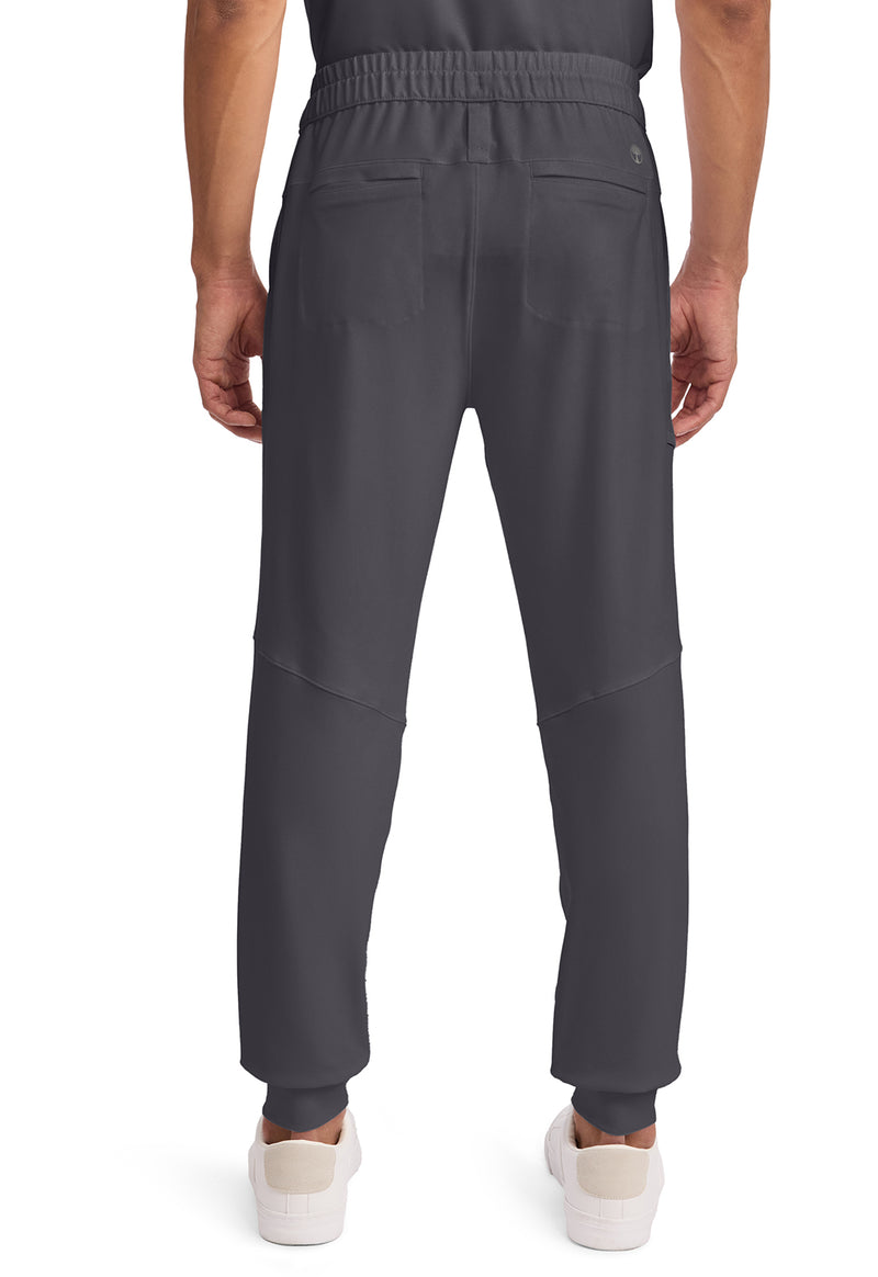 Pewter - Healing Hands 360 Men Scrub Pants - Back View