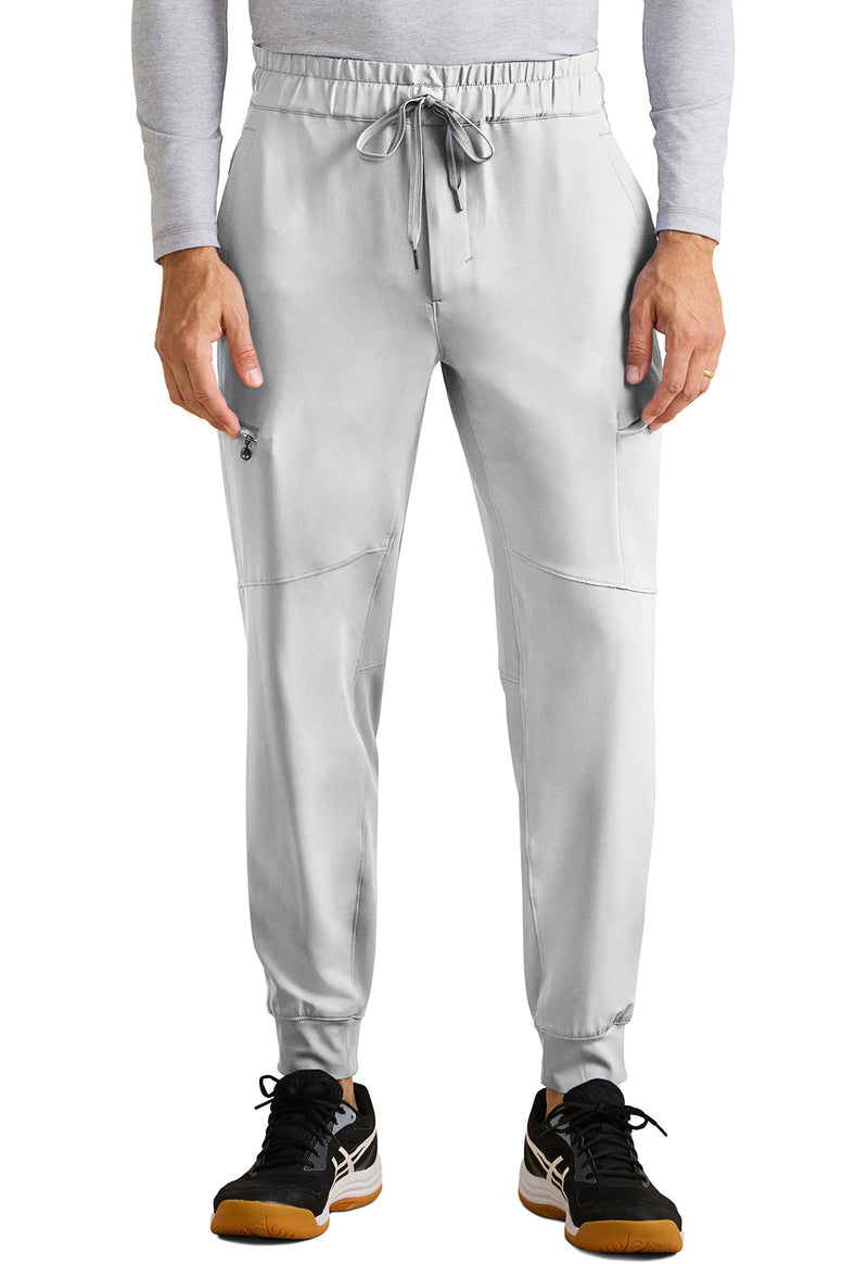 Silver Stone - Healing Hands 360 Men Scrub Pants - Front View