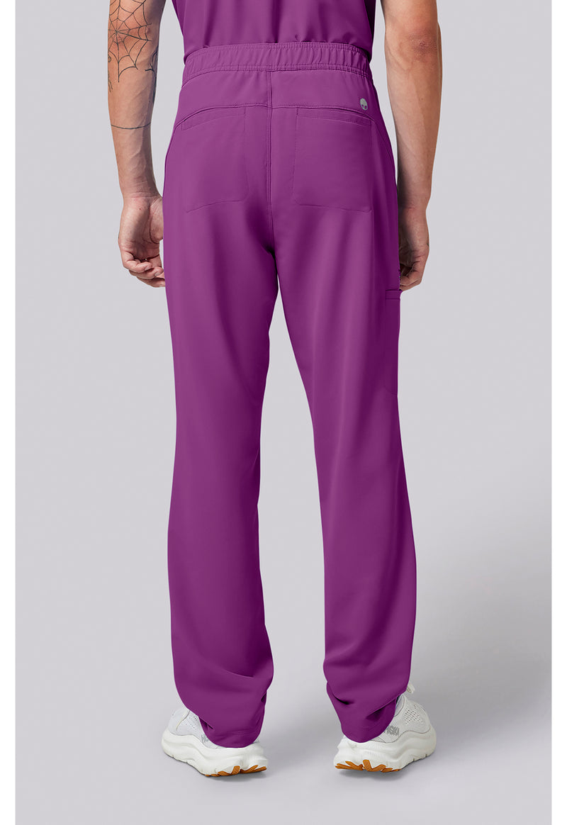 Plum Violet - Healing Hands 360 Men Scrub Pants - Back View