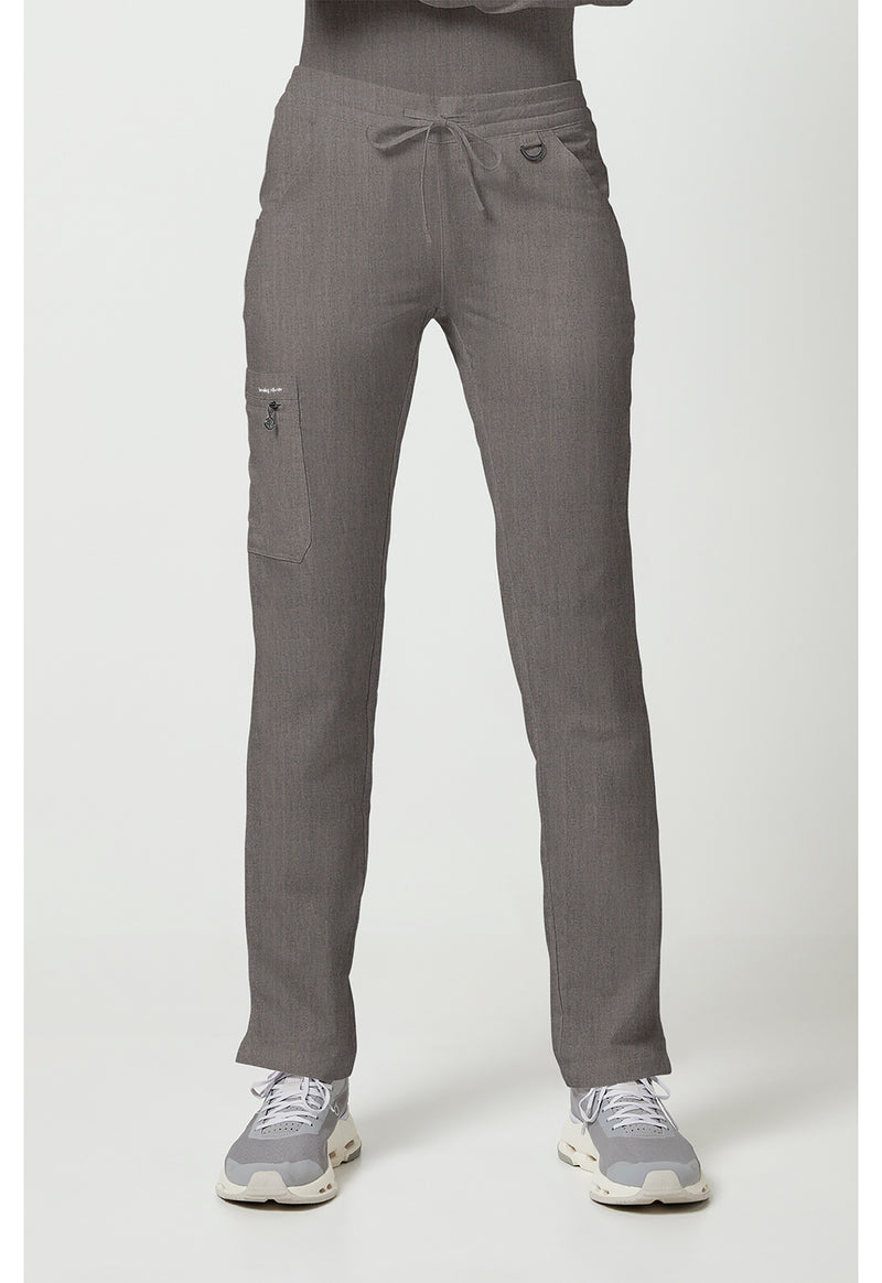 Heather Gray - Healing Hands Purple Label Women Scrub Pants - Front View