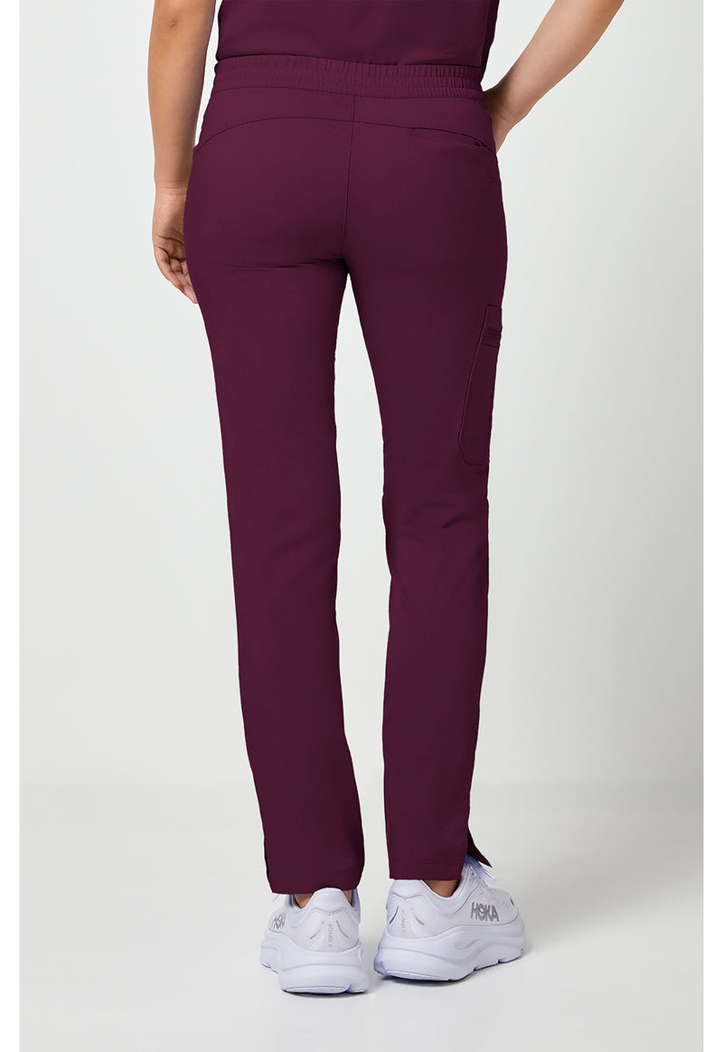 Wine - Healing Hands Purple Label Women Scrub Pants - Back View