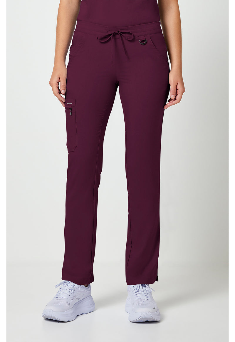 Wine - Healing Hands Purple Label Women Scrub Pants - Front View