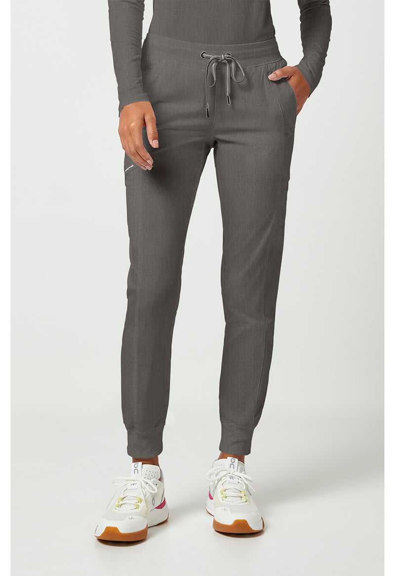 Heather Gray - Healing Hands Purple Label Women Scrub Pants - Front View