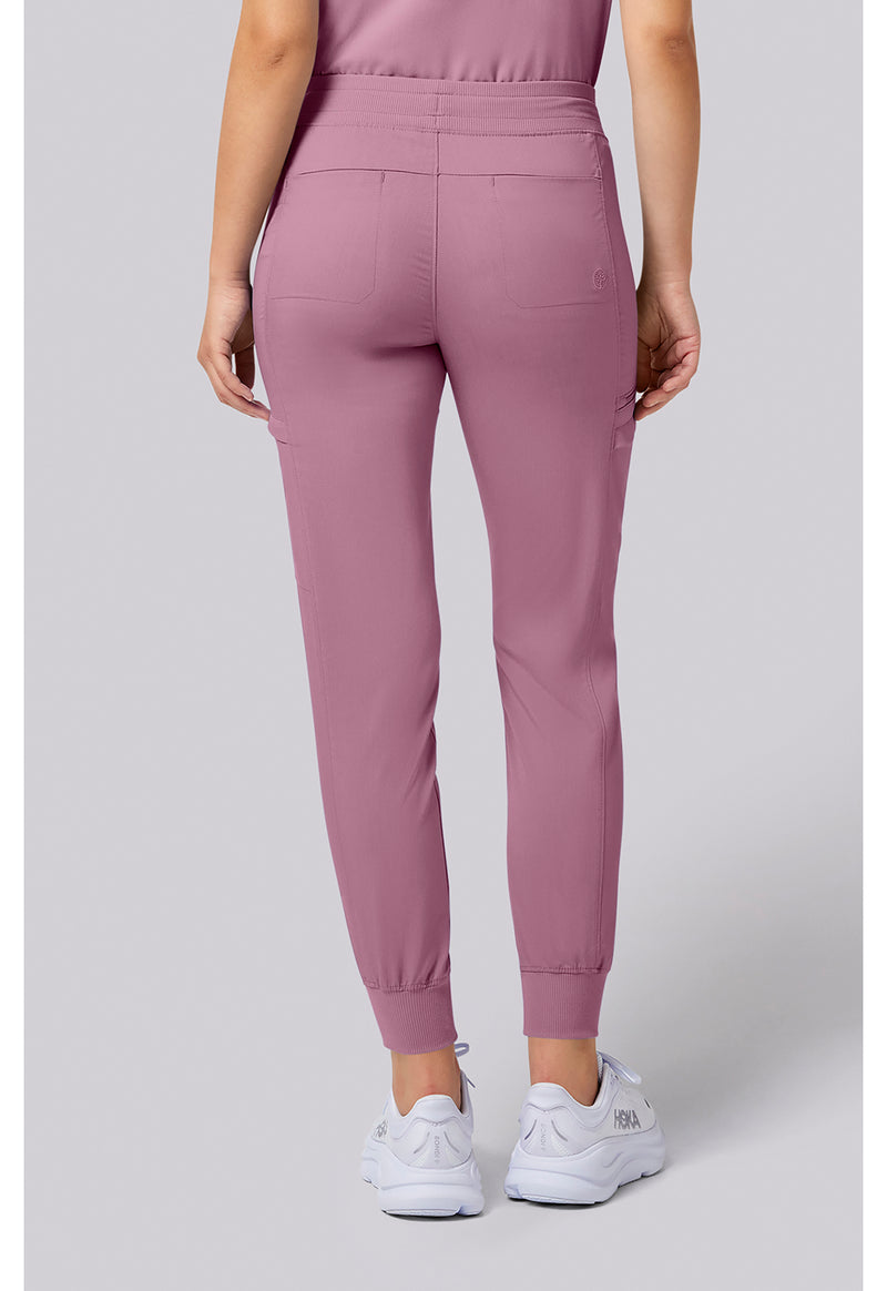 Powder Puff Pink - Healing Hands Purple Label Women Scrub Pants - Back View