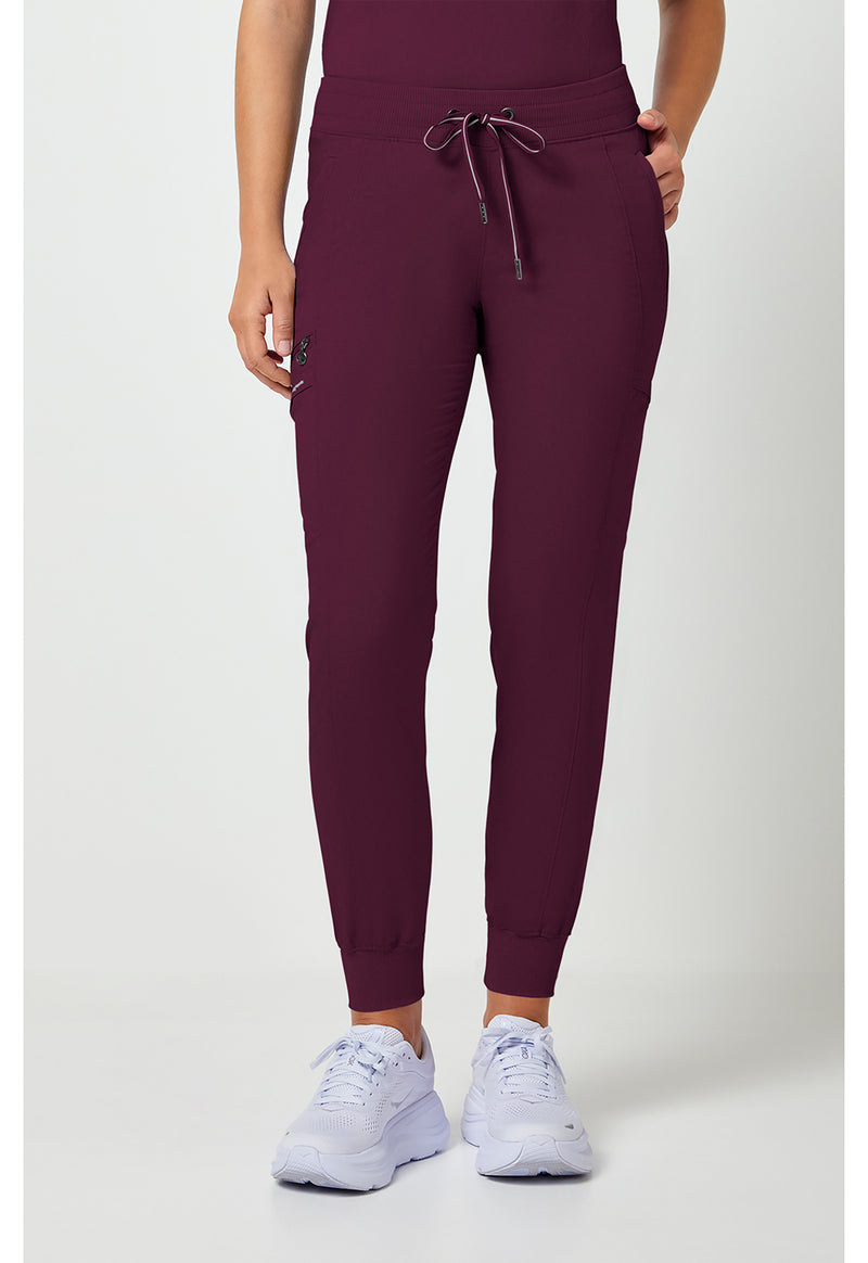 Wine - Healing Hands Purple Label Women Scrub Pants - Front View