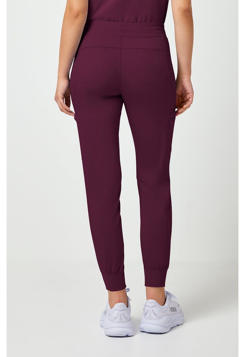 Wine - Healing Hands Purple Label Women Scrub Pants - Back View
