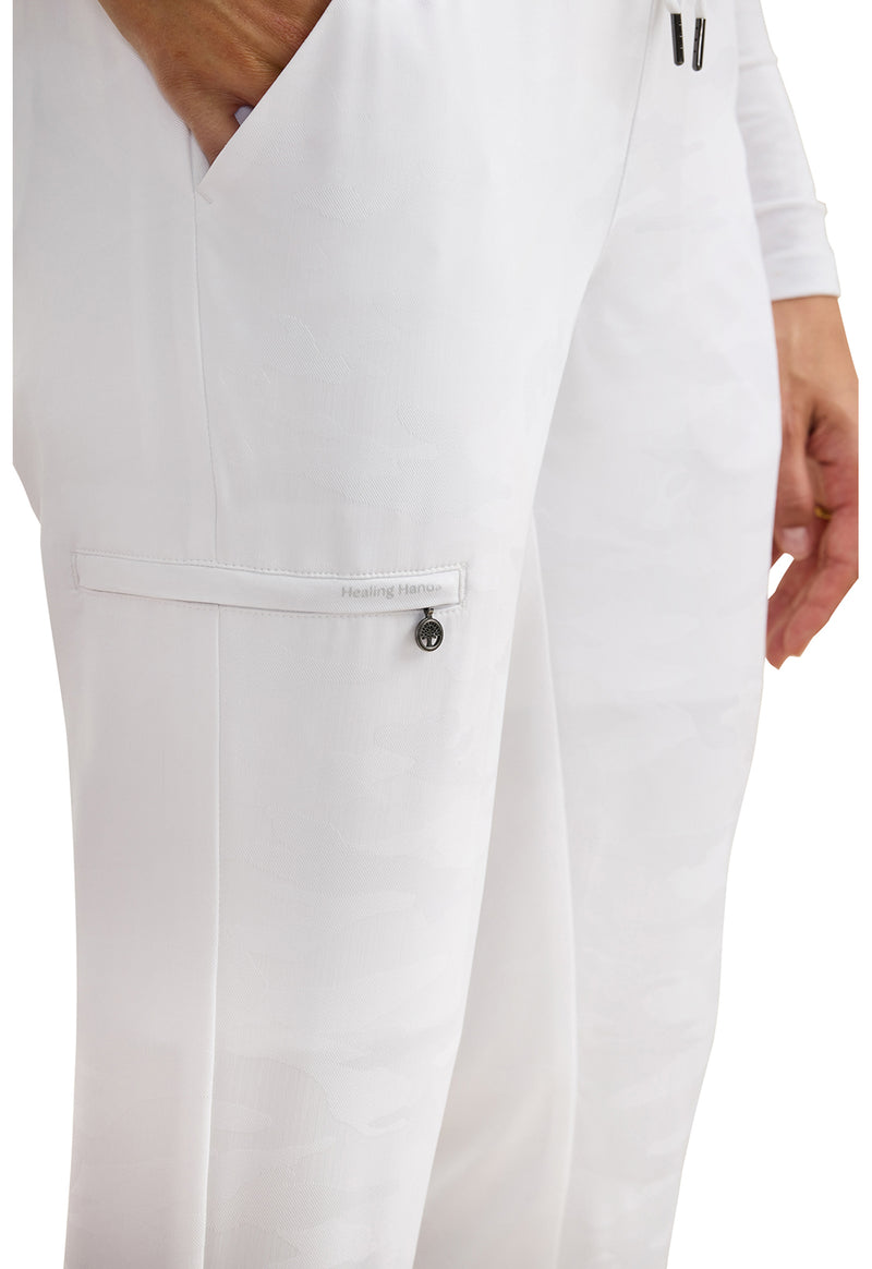 WHITE - Women's Tate Jogger Camo Scrub Pants (View 3)