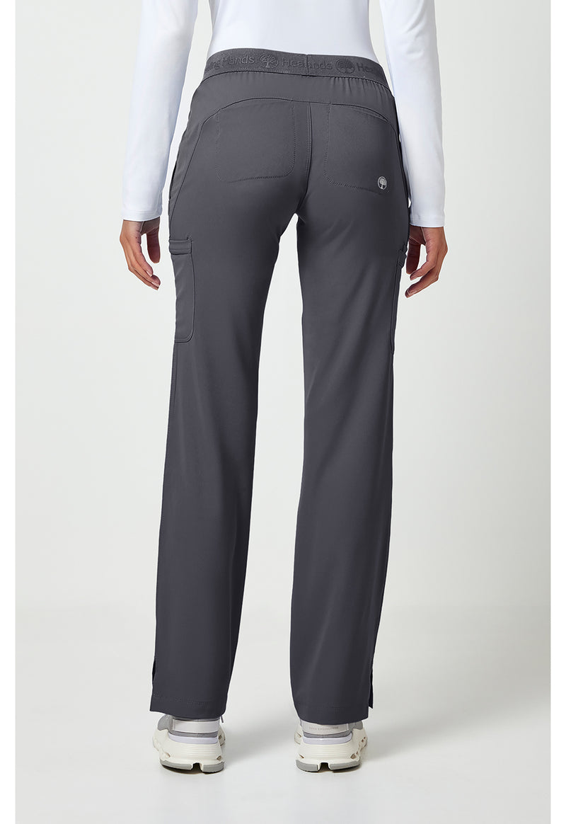 Pewter - Healing Hands Works Women Scrub Pants - Back View