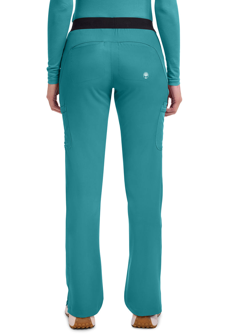 TEAL - Healing Hands Works Women Scrub Pants - Back View
