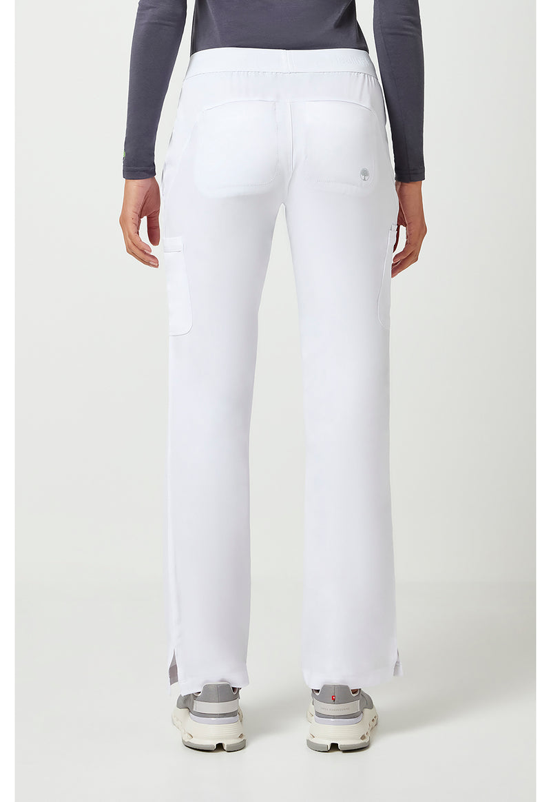 WHITE - Healing Hands Works Women Scrub Pants - Back View