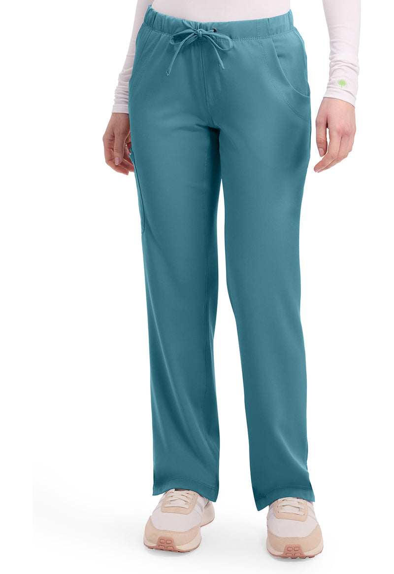 Fresh Blue - Healing Hands Works Women Scrub Pants - Front View