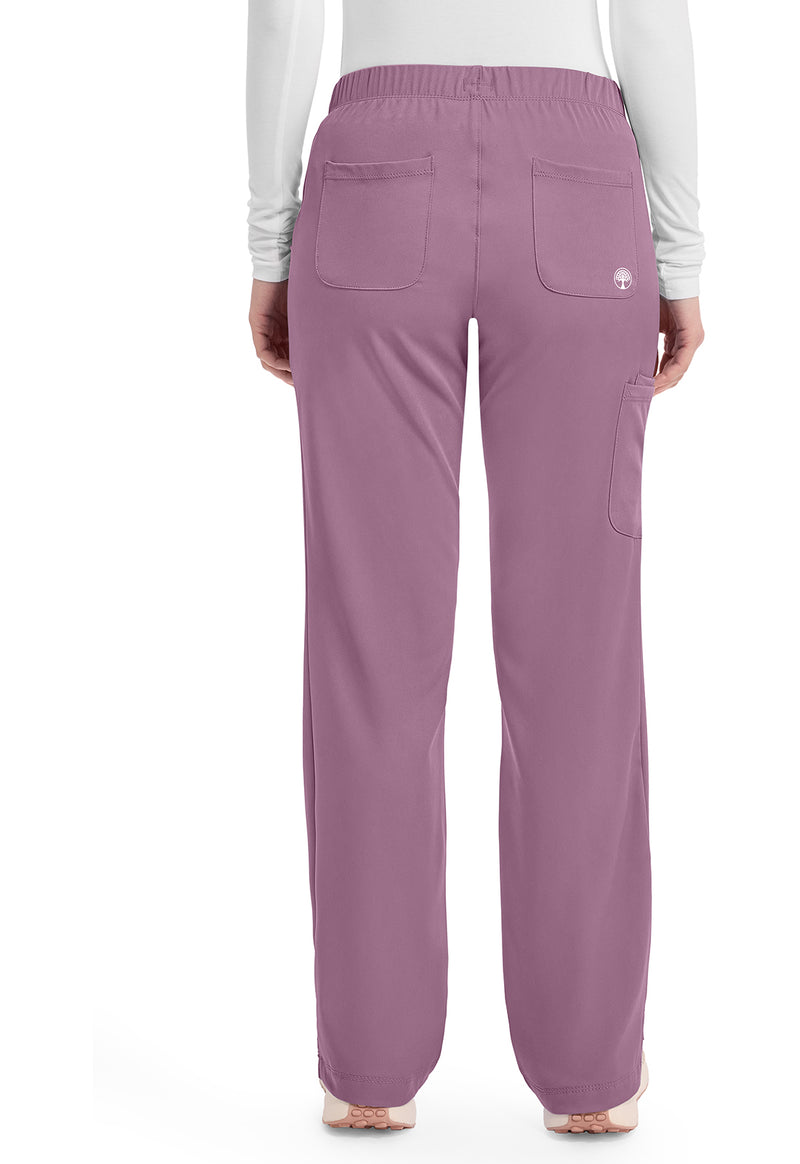 Meta Mauve - Healing Hands Works Women Scrub Pants - Back View