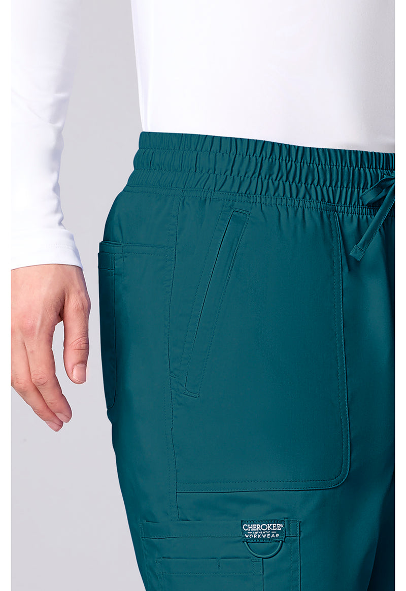 Caribbean Blue - Men's 12 Pockets Scrub Pants (View 3)