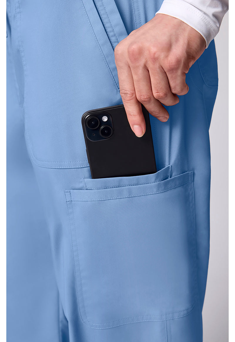 Ciel Blue - Men's 12 Pockets Scrub Pants (View 4)
