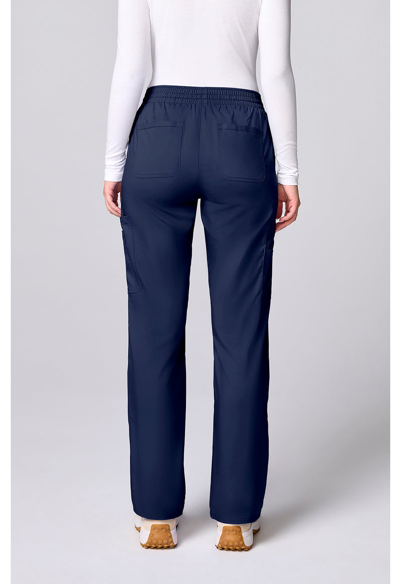 Navy - Cherokee WW Revolution Women's Scrub Pants - Back View