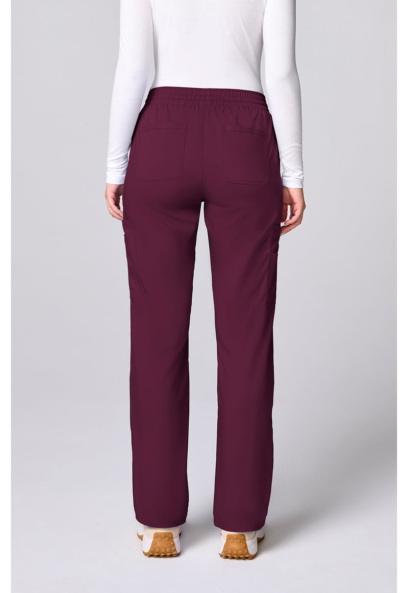 Wine - Cherokee WW Revolution Women's Scrub Pants - Back View