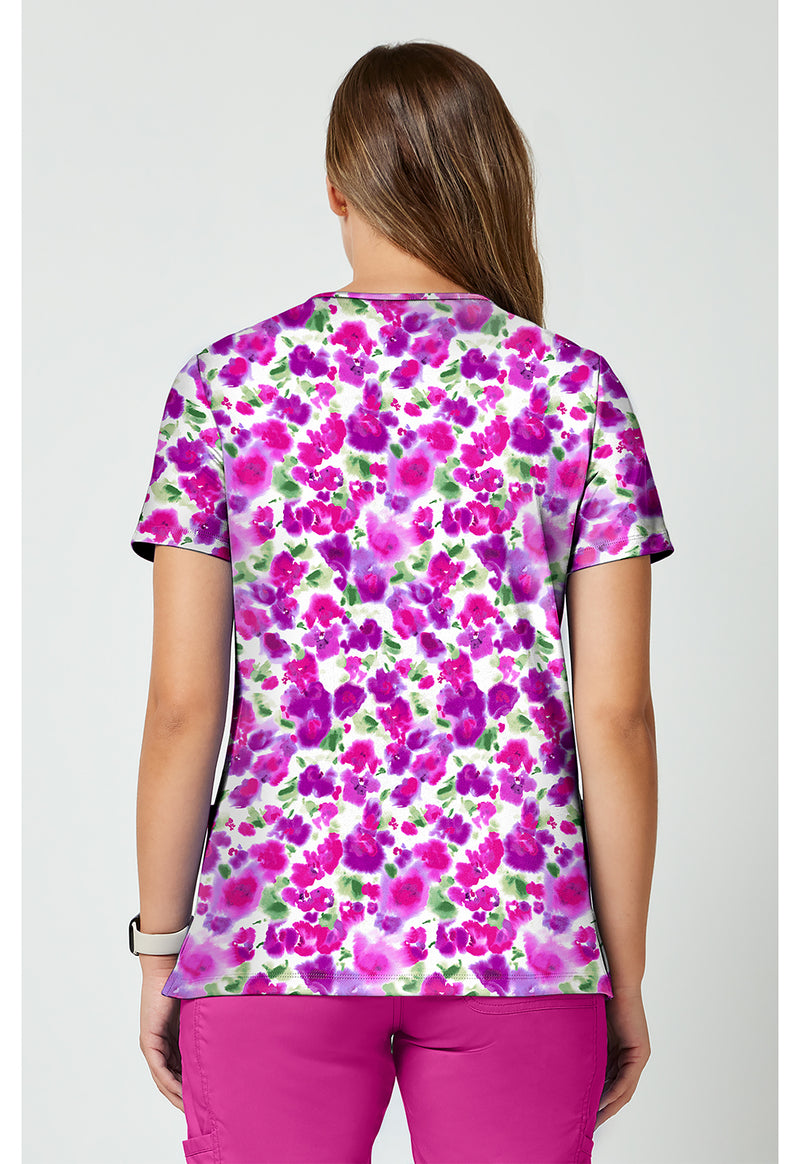 DISSOLVING BLOOMS - 2 Pocket Print Top (Back)