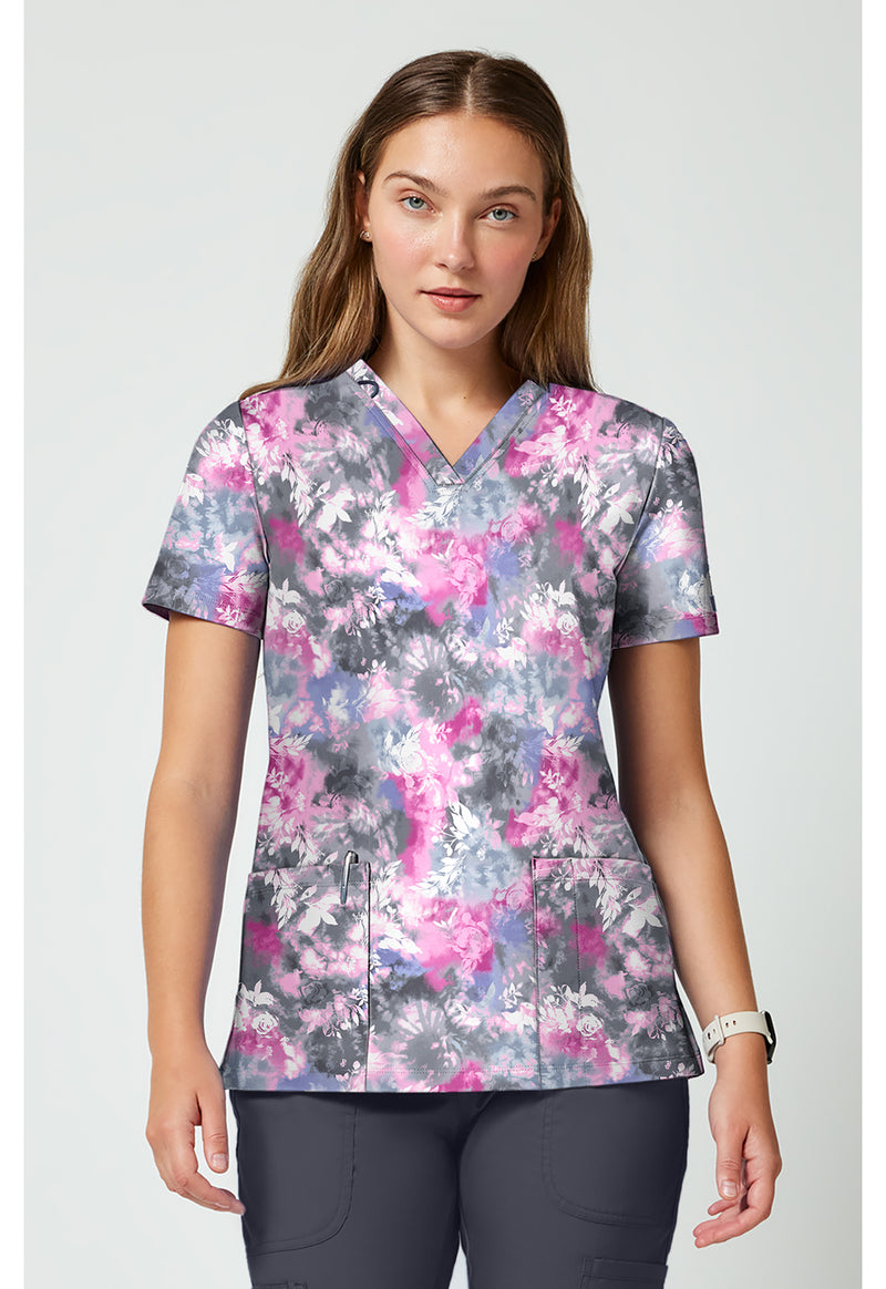 TIE DYE PETALS - 2 Pocket Print Top