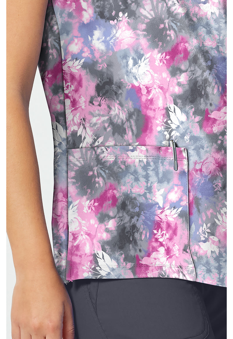 TIE DYE PETALS - 2 Pocket Print Top (View 3)