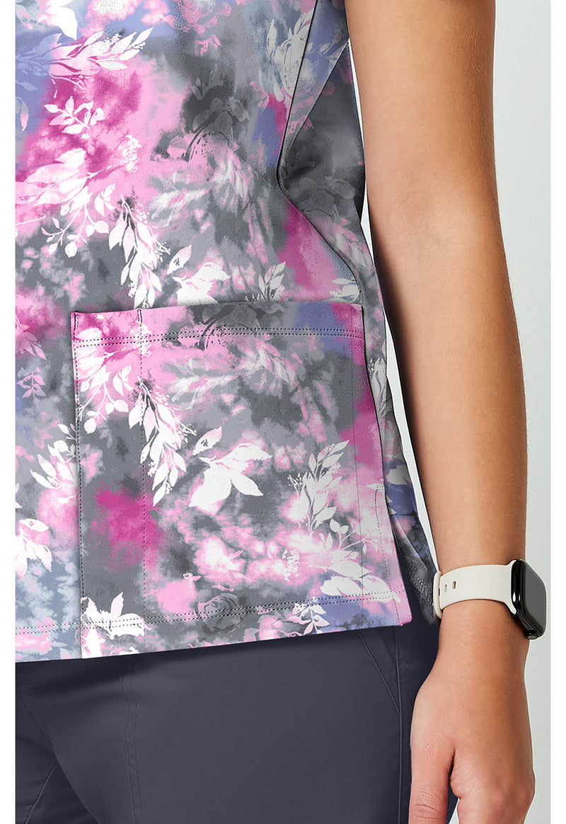 TIE DYE PETALS - 2 Pocket Print Top (View 4)